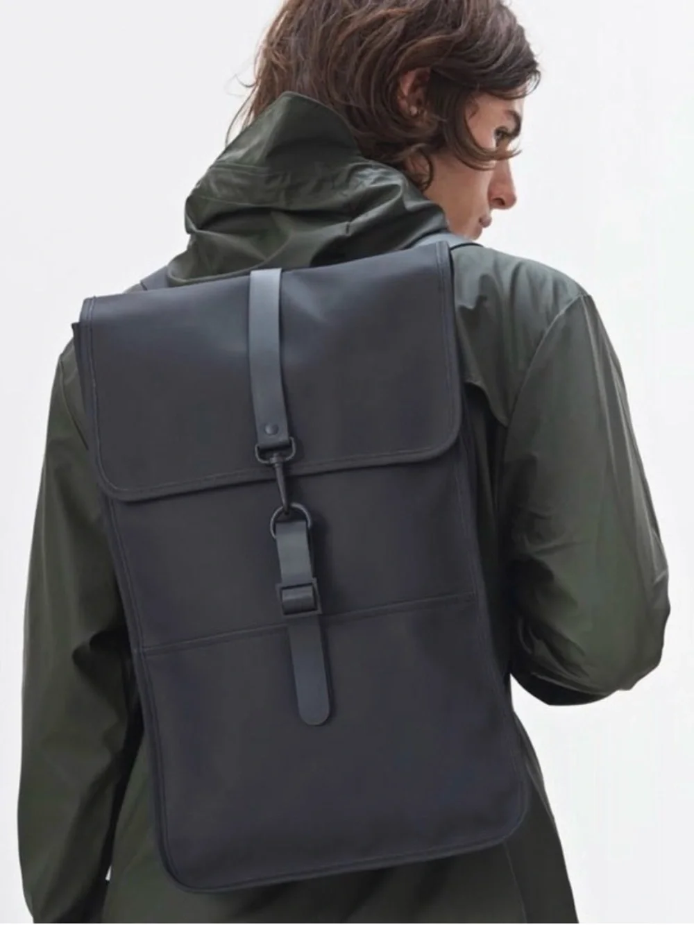 NEW Rains Waterproof Backpack Black